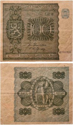 купить Финляндия 100 марок 1945