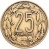 Купить Экваториальная Африка и Камерун 25 франков (francs) 1972