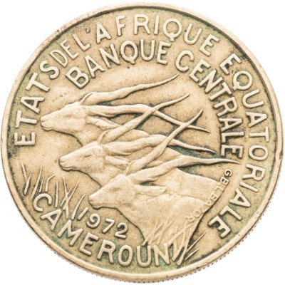 купить Экваториальная Африка и Камерун 25 франков (francs) 1972