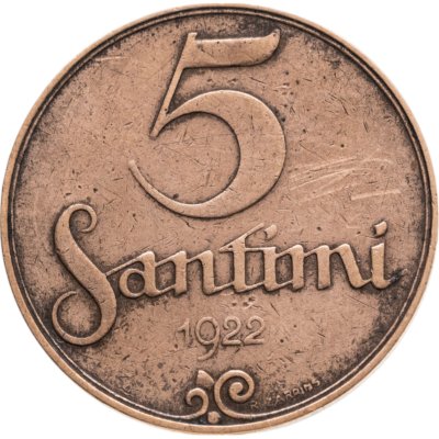 купить Латвия 5 сантимов 1922