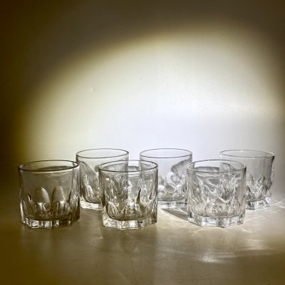 купить Набор из 6-ти стопок с рельефным декором, стекло, СССР, 1980-1990 гг.
