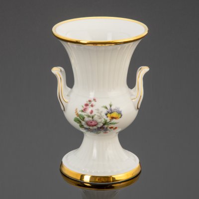 купить Ваза с изящными ручками декорированная букетом полевых цветов, фарфор, деколь, золочение, Christian Seltmann, Weiden, Германия, 1949-1954 гг.