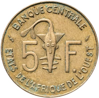 купить Западная Африка (BCEAO) 5 франков (francs) 1989