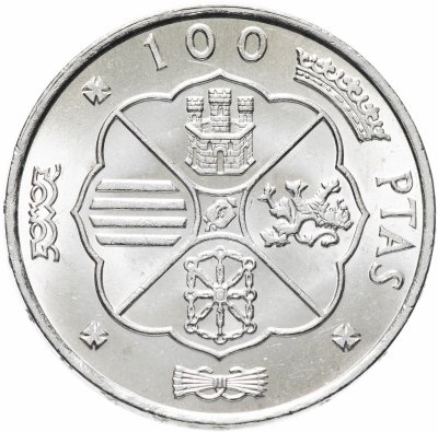 купить Испания 100 песет (pesetas) 1966 ("66" внутри звезды)