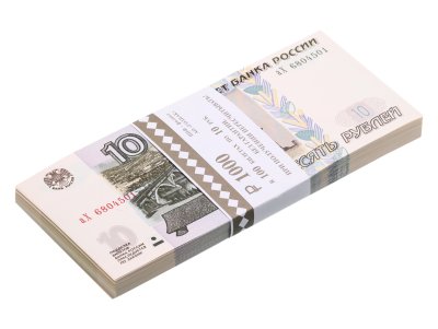 Купить 10 рублей 2022 (НОВЫЙ выпуск образца 1997) серия аХ (корешок 100шт, номера по порядку)) [ПРЕСС]
