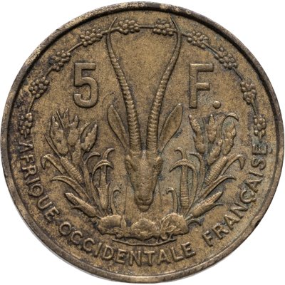 купить Французская Западная Африка 5 франков (francs) 1956
