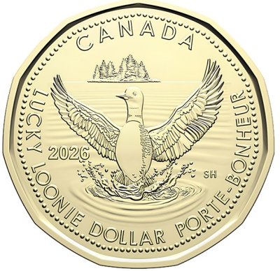 купить Канада 1 доллар 2026 "Счастливый канадский доллар"