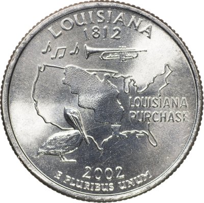 купить США 25 центов [Квотер] 2002 P [KM#333] "Луизиана"