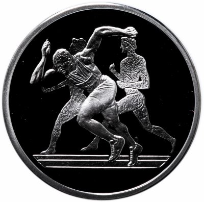 купить Греция 10 евро 2004 "XXVIII летние Олимпийские Игры, Афины 2004 - бег" с сертификатом