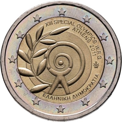 купить Греция 2 евро 2011 "Специальные Летние Всемирные Олимпийские Игры 2011 в Афинах"