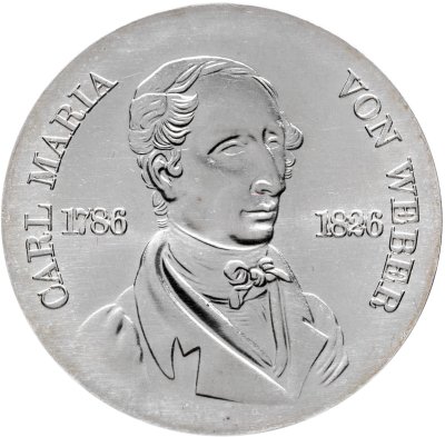 купить Германия (ГДР) 10 марок 1976 "150 лет со дня смерти Карла Марии фон Вебера"