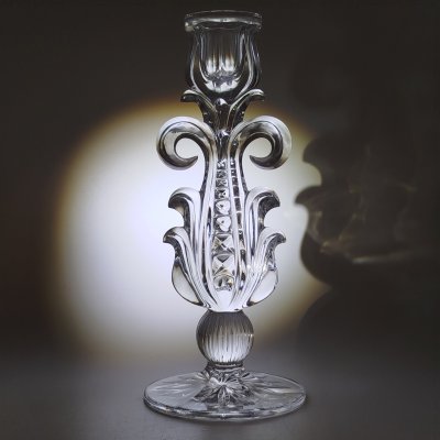 купить Подсвечник в виде цветка, стекло, Гусевской хрустальный завод (Гусь-Хрустальный), Россия, 1990-2020 гг.