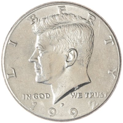 купить США 50 центов (1/2 доллара, half dollar) 1992 P Kennedy Half Dollar (Кеннеди) знак монетного двора "P" - Филадельфия