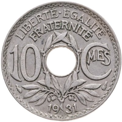 купить Франция 10 сантимов (centimes) 1931