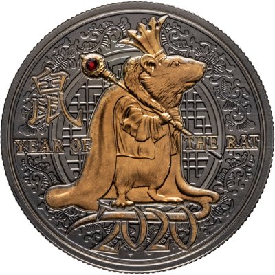 купить Камерун 500 франков 2020 "Год крысы Крысиный король" в футляре, с сертификатом