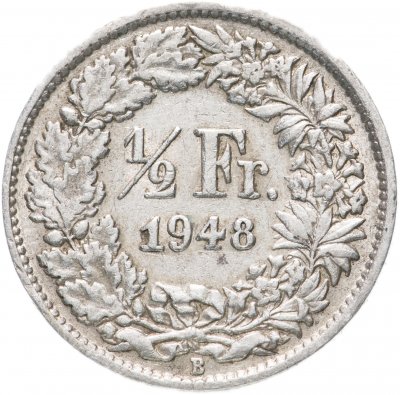 купить Швейцария 1/2 франка (franc) 1948