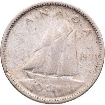 купить Канада 10 центов (cents) 1950