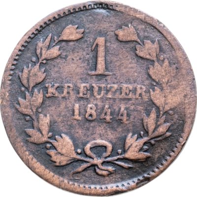купить Германия, Баден 1 крейцер 1844