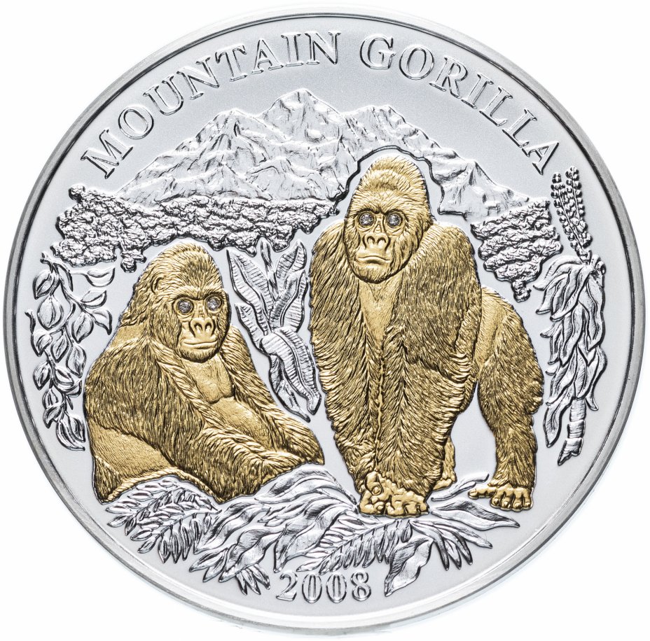 купить Руанда 1000 франков 2008 "Горная горилла"