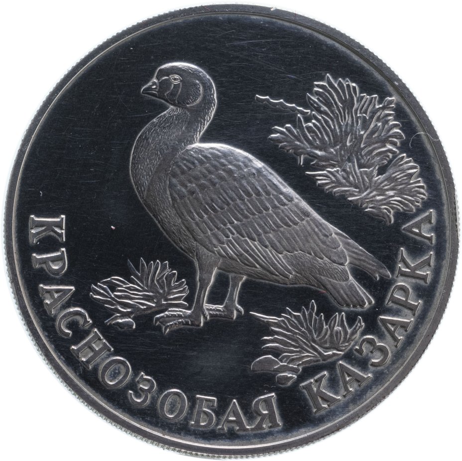 купить 1 рубль 1994 ЛМД краснозобая казарка