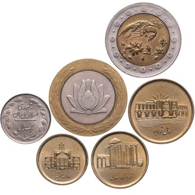 купить Иран набор монет 1979-2009 (6 штук)