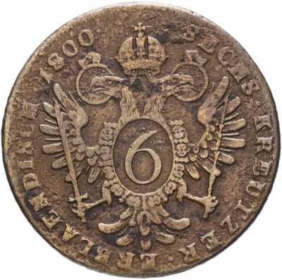 купить Австрия 6 крейцеров 1800 B