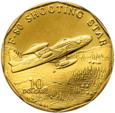 купить Маршалловы острова 10 долларов 1995 «Самолет F-80 Shooting star»