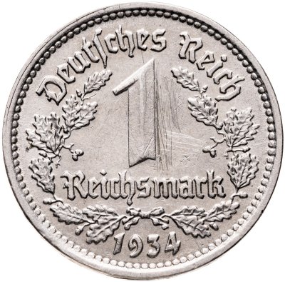 купить Германия, Третий рейх 1 рейхсмарка 1934 G