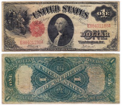купить США 1 доллар 1917 series 1917 Legal Tender Note Elliot-Burke