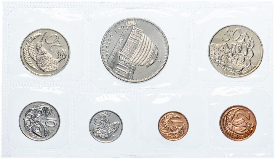 купить Новая Зеландия набор 7 монет 1978 года "25 лет коронации Елизаветы II" в буклете