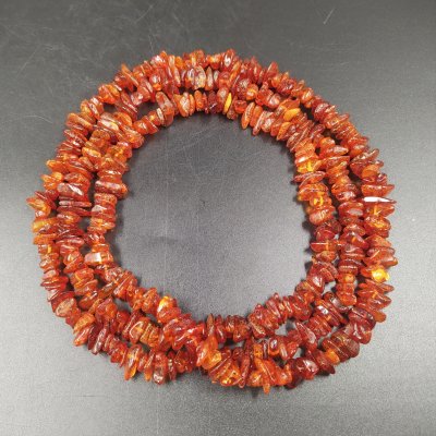 купить Бусы винтажные с бусинами различных форм, янтарь, леска, СССР, 1970-1990 гг.