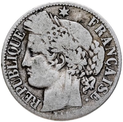 купить Франция 1 франк (franc) 1872