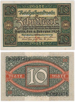 купить Германия 10 марок 1920