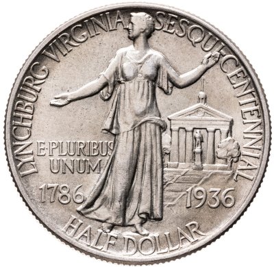 купить США 50 центов (1/2 доллара, half dollar) 1936 "150 лет городу Линчберг"