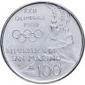Купить Сан-Марино 100 лир (lire) 1980 XXII летние Олимпийские Игры, Москва 1980