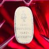 Купить Салатник (конфетница) малинового оттенка со звездчатым декором и зубчатым краем, хрусталь, нацвет, алмазная грань, Echt Bleikristall, ГДР, 1970-1990 гг.