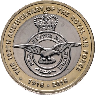 купить Великобритания 2 фунта 2018 "100 лет Королевским ВВС - Знак столетие ВВС"