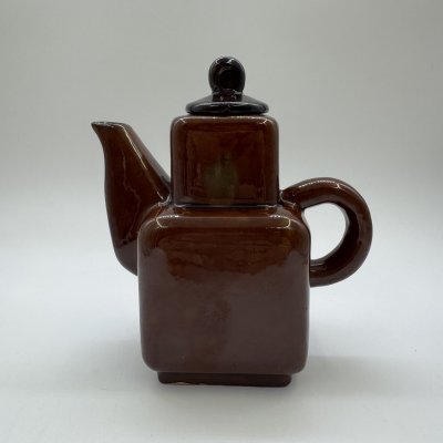 купить Чайник доливной в коричневом цвете, керамика, глазурь, СССР, 1980-1991 гг.