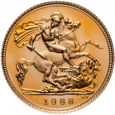 купить Великобритания 1/2 соверена (sovereign) 1988, с портретом королевы Елизаветы