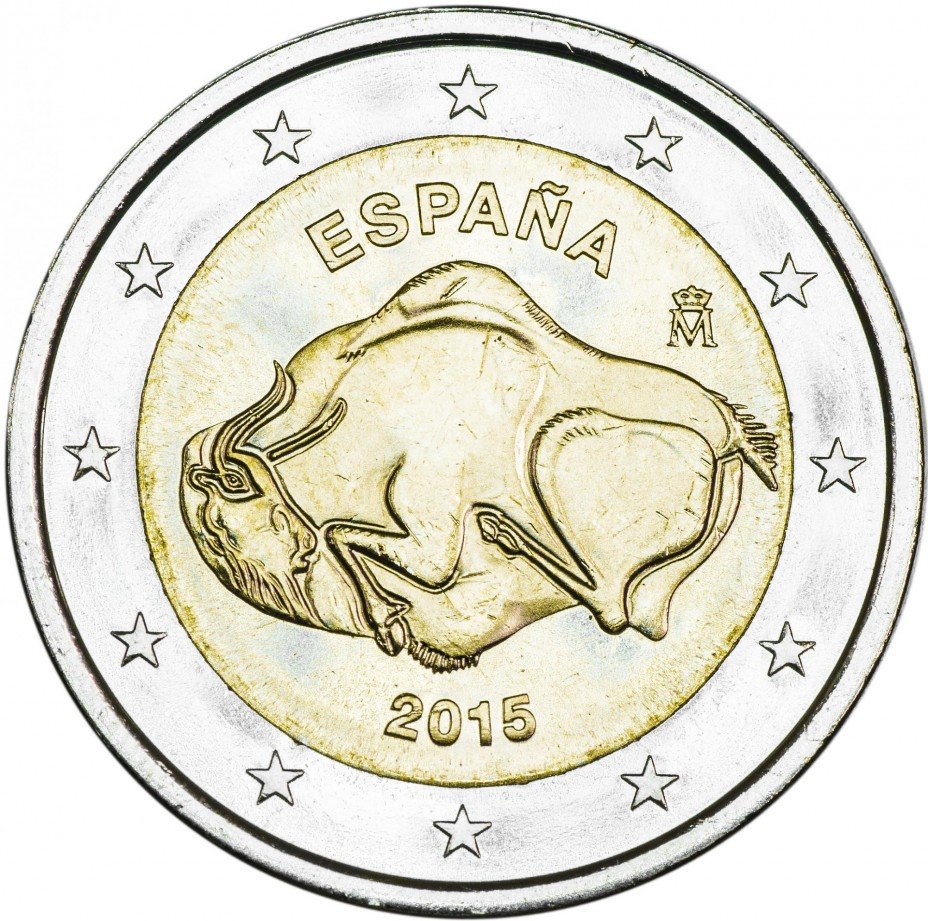 купить Испания 2 евро 2015 Бык