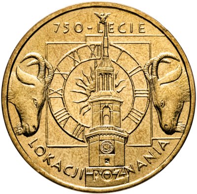 купить Польша 2 злотых 2003 "750 лет городу Познань"