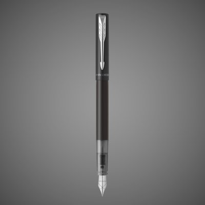 Купить Перьевая ручка Parker Vector XL Black CT цвет чернил blue, перо: F/M, в подарочной упаковке., Лаки и смолы: лак, металл, нержавеющая сталь, пластик, хром, 2026 г.