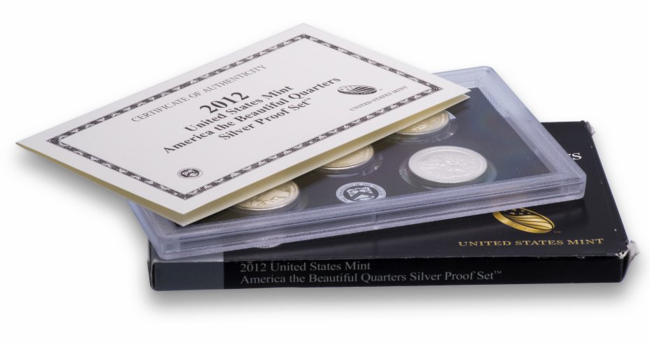купить США годовой набор квотеров 2012 "Парки" (5 монет) серебро