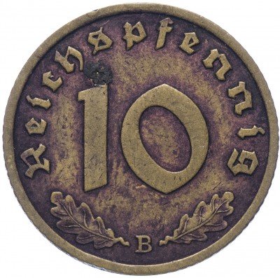 купить Германия (Третий Рейх) 10 рейх пфеннигов 1939 В