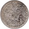 Купить Австро-Венгрия 20 крейцеров (kreuzer) 1868 для Австрии