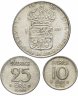 Купить Швеция Набор монет из 3 монет 1 крона 25 , 10 эре 1955-1968 (случайный год)
