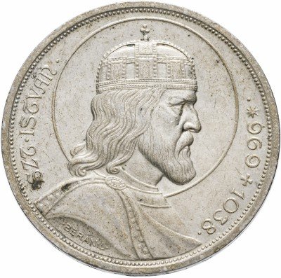 купить Венгрия 5 пенго 1938 год 900-летие смерти святого Стефана