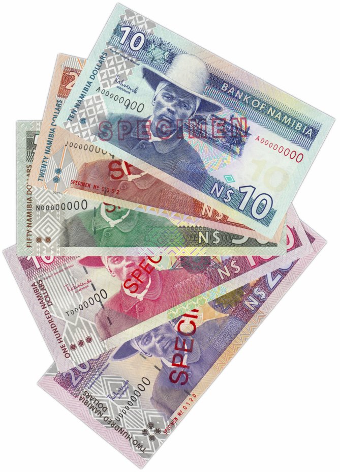 Купюры 1996. Банкноты Намибии. Коллекционные купюры. 200 Валюта.