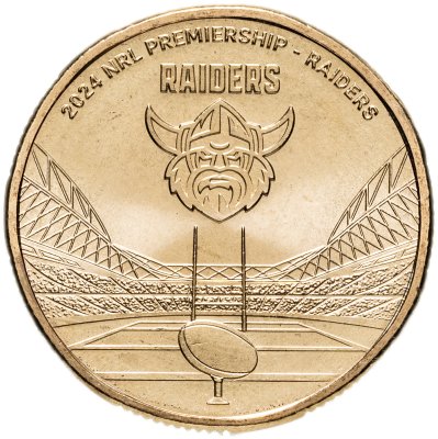 Купить Австралия 1 доллар 2024 "Национальная лига регби - Канберра Рейдерс"