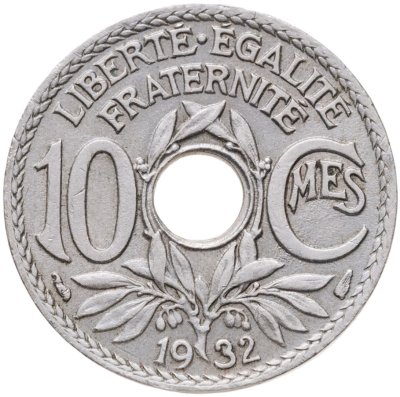 купить Франция 10 сантимов (centimes) 1932